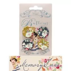 Tilda fabric buttons 25 mm, 4 pz Memory Lane Tilda Fabrics - 1