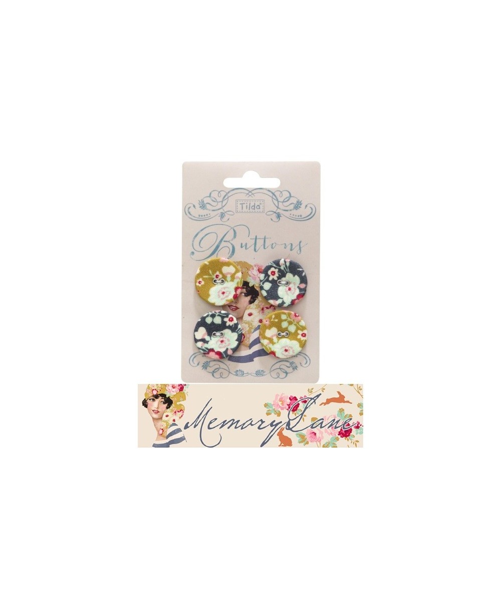 Tilda fabric Bottoni 25 mm, 4 pz Memory Lane Tilda Fabrics - 1 Tilda fabric Bottoni 25 mm, 4 pz Memory Lane Tilda Fabrics - 1