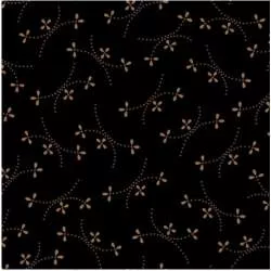 Henry Glass Ebony & Onyx by Kim Diehl, Tessuto Nero con Scintille Gialle