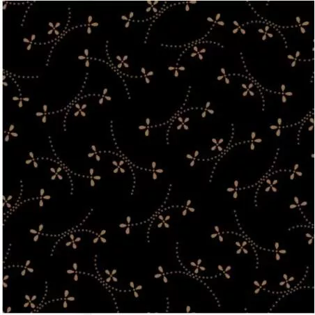 Henry Glass Ebony & Onyx by Kim Diehl, Tessuto Nero con Scintille Gialle