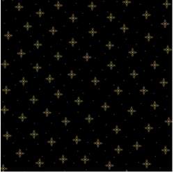 Henry Glass Ebony & Onyx by Kim Diehl, Tessuto Nero con Stelle Verdi Henry Glass - 1