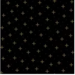 Henry Glass Ebony & Onyx by Kim Diehl, Tessuto Nero con Stelle Verdi Henry Glass - 1