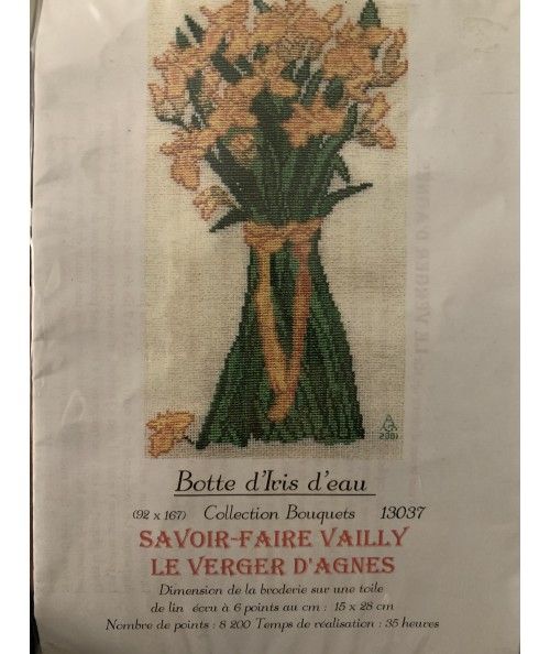 Botte d'Iris d'eau, Kit Punto Croce Savoir- Faire Vailly Le Verger D'Agnes - 1