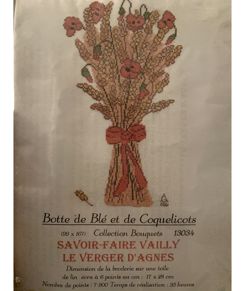Botte de Blé et de Coquelicots, Kit Punto Croce