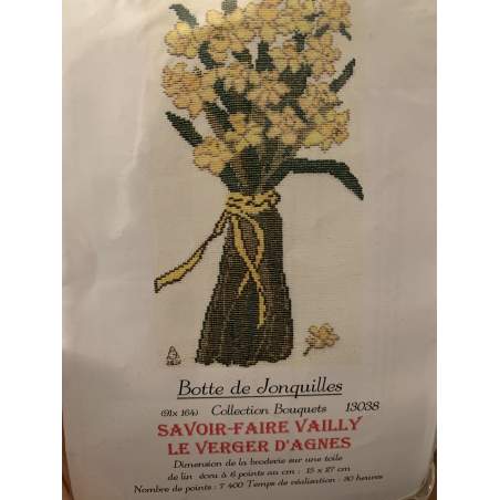Botte de Jonquilles, Kit Punto Croce Savoir- Faire Vailly Le Verger D'Agnes - 1