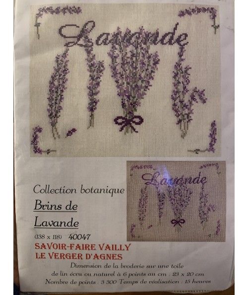 Brinds de Lavande, Kit Punto Croce Savoir- Faire Vailly Le Verger D'Agnes - 1