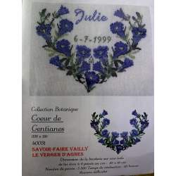 Coeur de Gentianes, Kit Punto Croce