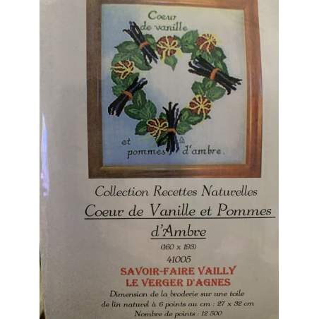 Coeur de Vanille et Pommes d'Ambre, Kit Punto Croce