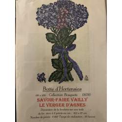 Botte d'Hortensias, Kit Punto Croce Savoir- Faire Vailly Le Verger D'Agnes - 1