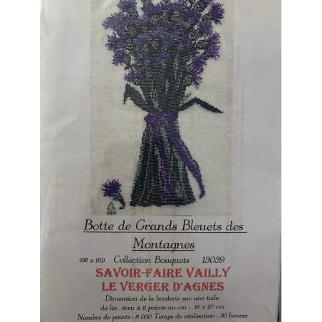 Botte de Grands Bleuets des Montagnes, Kit Punto Croce