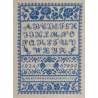 DMC Blue Flowers ABC, Kit Punto Croce