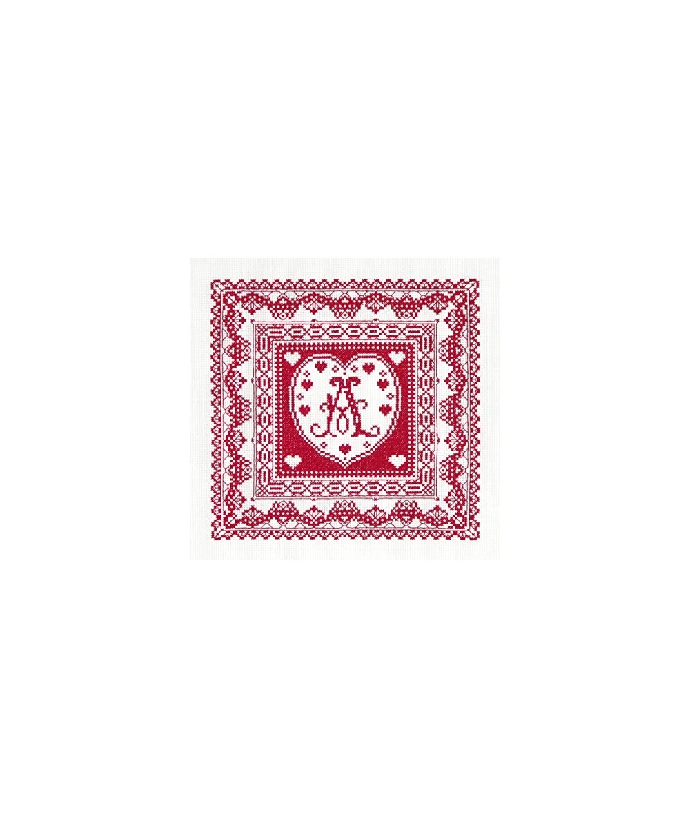 DMC Lace Initials, Kit Punto Croce DMC - 1