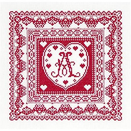 DMC Lace Initials, Kit Punto Croce