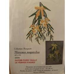 Bouquet de Mimosas, Schema Punto Croce Savoir- Faire Vailly Le Verger D'Agnes - 1