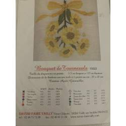 Bouquet Tournesols, Kit Punto Croce Savoir- Faire Vailly Le Verger D'Agnes - 1