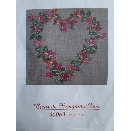 Coeur de Bougainvillées, Kit Punto Croce