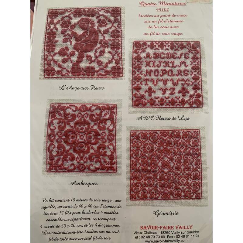 Quatre Miniatures, Kit Punto Croce