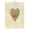 Portafoto con Cuore Ricamato, Kit Punto Croce con Cornice in Legno