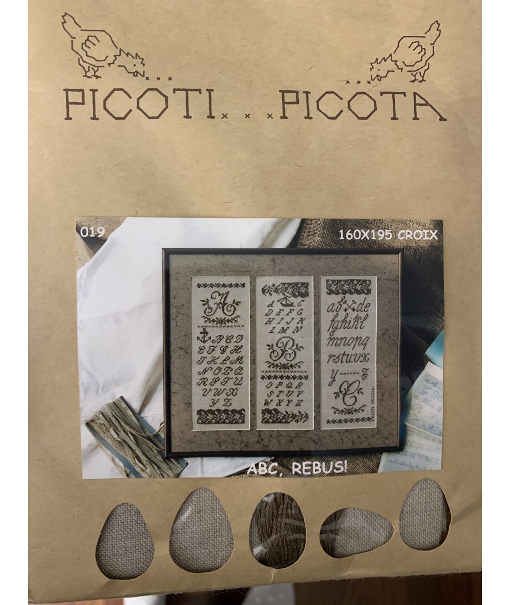 ABC Rebus, Kit Punto Croce Picoti Picota - 1 ABC Rebus, Kit Punto Croce Picoti Picota - 1