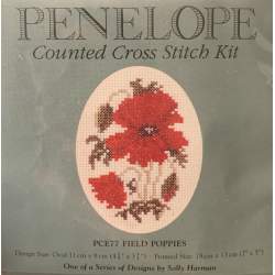 Penelope Field Poppies, Kit Punto Croce Anchor - 1