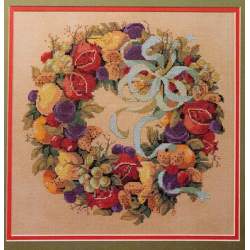 Della Robbia Wreath, Schema Punto Croce Janlynn - 1