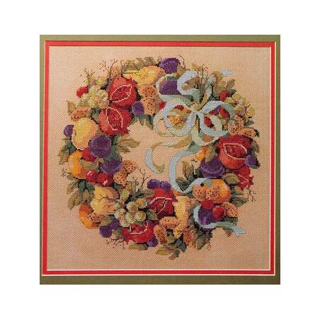 Della Robbia Wreath, Schema Punto Croce Janlynn - 1