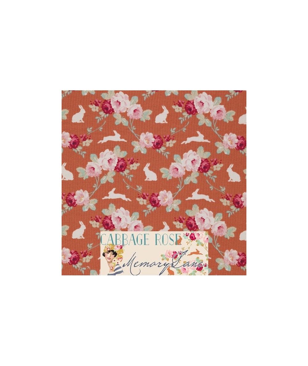 Tilda 110 Rabbit & Roses Ginger Cabbage Rose Tilda Fabrics - 1
