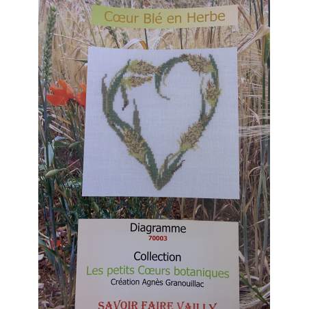 Coeur Blé en Herbe, Schema Punto Croce