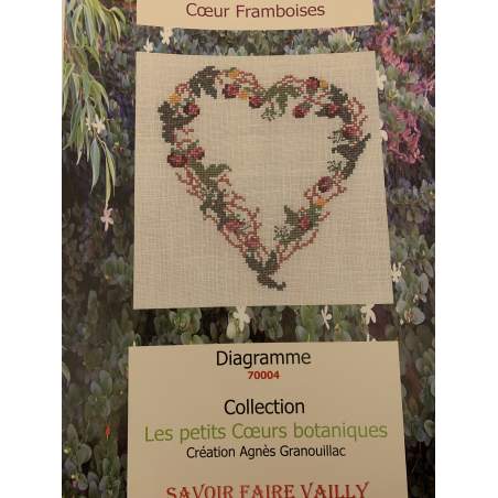 Coeur Framboises, Schema Punto Croce
