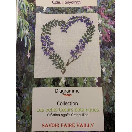 Coeur Glycines, Schema Punto Croce Savoir- Faire Vailly Le Verger D'Agnes - 1