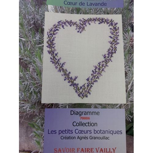 Coeur de Lavande, Schema Punto Croce Savoir- Faire Vailly Le Verger D'Agnes - 1