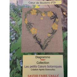 Coeur de Boutons d'or, Schema Punto Croce