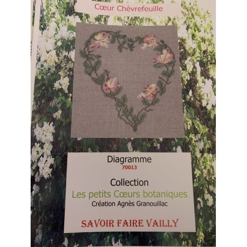 Coeur Chèvrefeuille, Schema Punto Croce Savoir- Faire Vailly Le Verger D'Agnes - 1