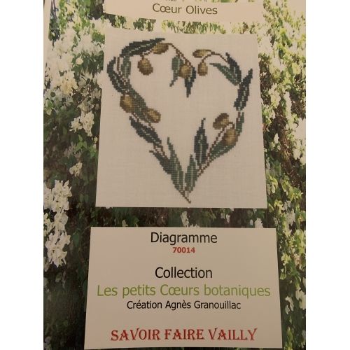 Coeur Olives, Schema Punto Croce Savoir- Faire Vailly Le Verger D'Agnes - 1
