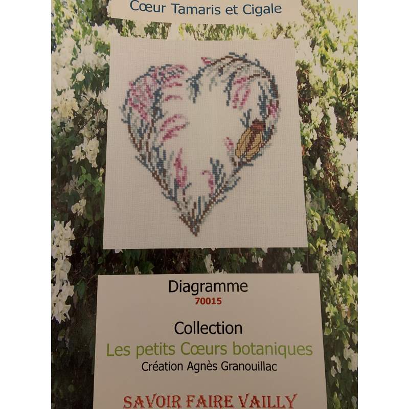 Coeur Tamaris et Cigale, Schema Punto Croce