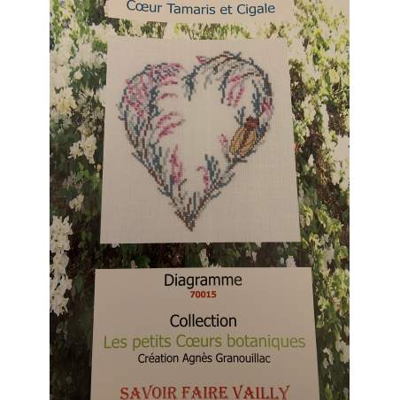 Coeur Tamaris et Cigale, Schema Punto Croce