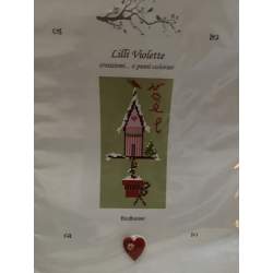 Birdhouse, Schema Punto Croce Lilli Violette - 1