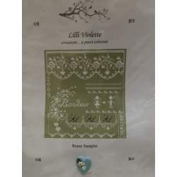 Roses Sampler, Schema Punto Croce Lilli Violette - 1