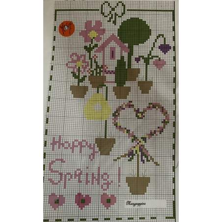 Happy Spring, Schema Punto Croce