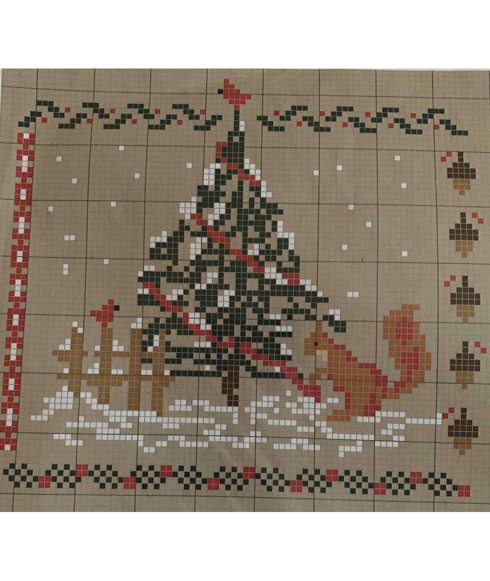 Red Squirrel, Schema Punto Croce Lilli Violette - 1