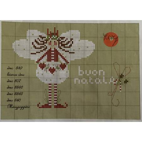 Christmas Fairy, Schema Punto Croce