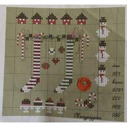 Chaussettes de Noel, Schema Punto Croce