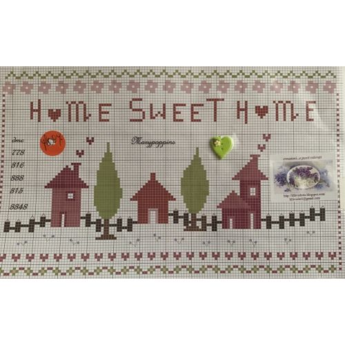 Home Sweet Home, Schema Punto Croce Lilli Violette - 1