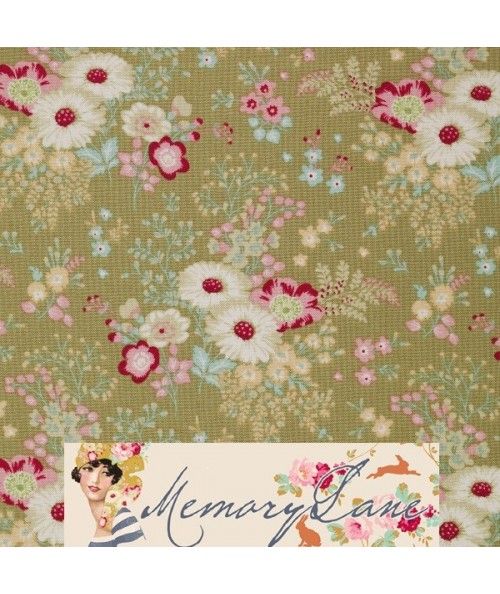 Tilda 110 Lucille Olive Memory Lane Tilda Fabrics - 1