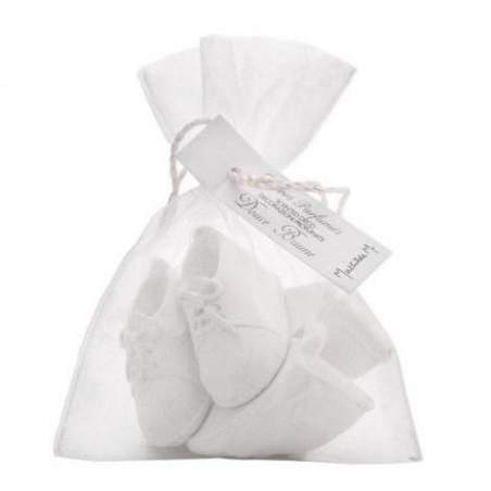 Mathilde M, Sacchetto Organza 3 Paia Scarpine Medie Bimbo di Gesso