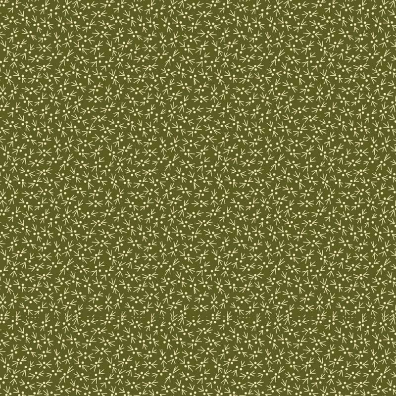 EQP Tomorrow's Heritage - Snowbird Juniper Green, Tessuto Verde Ginepro con Zampette di Uccello EQP Textiles - Ellie's Quiltplac
