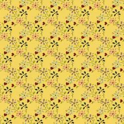 EQP Tomorrow's Heritage - Summer Meadow Daffodil, Tessuto Giallo Narciso con Prato Fiorito EQP Textiles - Ellie's Quiltplace - 1