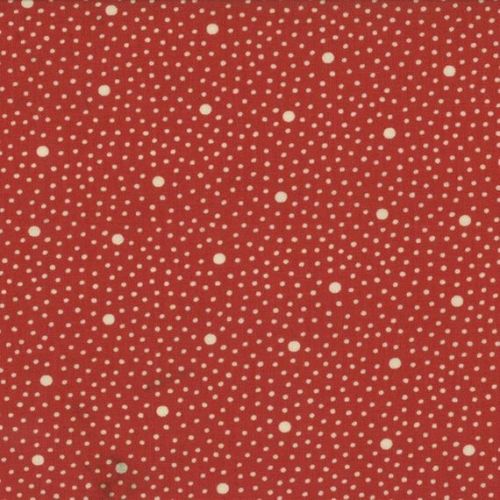 Moda Fabrics Nature's Chiristmas Collection, Tessuto Rosso con Pois Bianchi Moda Fabrics - 1