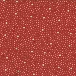 Moda Fabrics Nature's Chiristmas Collection, Tessuto Rosso con Pois Bianchi Moda Fabrics - 1