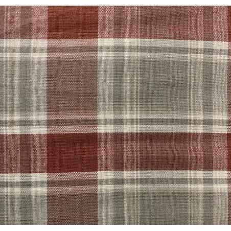 Marcus Fabrics Classic Wovens, Tessuto Tinto in Filo Rosso e Beige a Quadrati